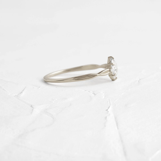 Twine Ring 0.50 CT Round Cut Diamond in 925 Sterling Silver | Braided Vintage Inspired Engagement Ring
