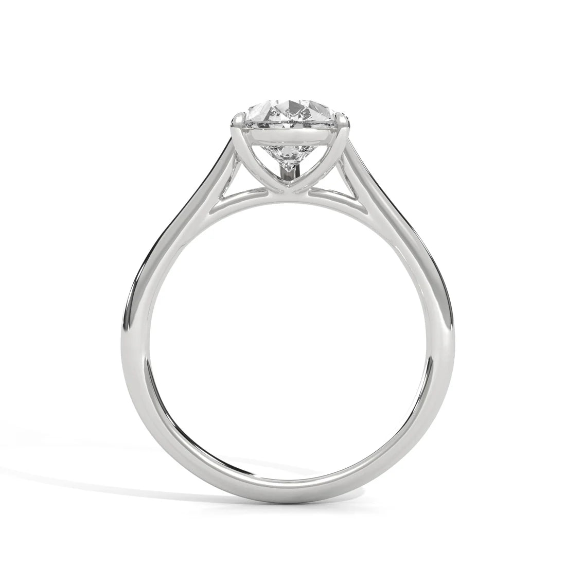 Pear-Shaped Diamond Solitaire Ring | Elegant Prong Setting Engagement Ring in 925 Silver