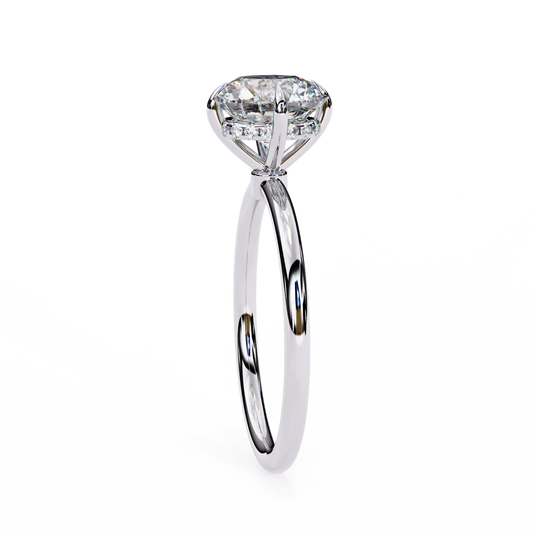 Round-Cut Solitaire Engagement Ring – Classic Timeless Design in 925 Silver