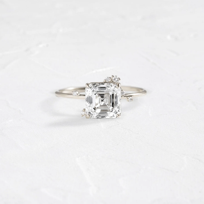 Twine Ring 0.50 CT Round Cut Diamond in 925 Sterling Silver | Braided Vintage Inspired Engagement Ring