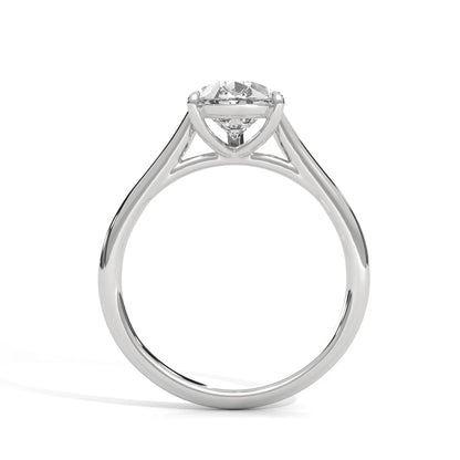 Pear-Shaped Diamond Solitaire Ring | Elegant Prong Setting Engagement Ring in 925 Silver