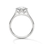 Round-Cut Solitaire Diamond Ring with Classic Four-Prong Setting in 925 Silver