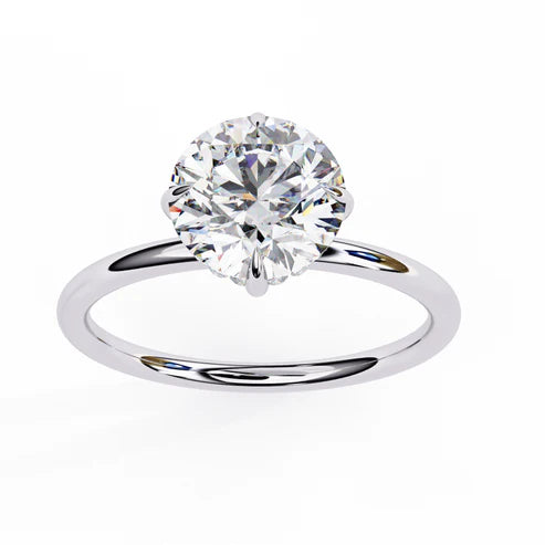 Round-Cut Solitaire Engagement Ring – Classic Timeless Design in 925 Silver