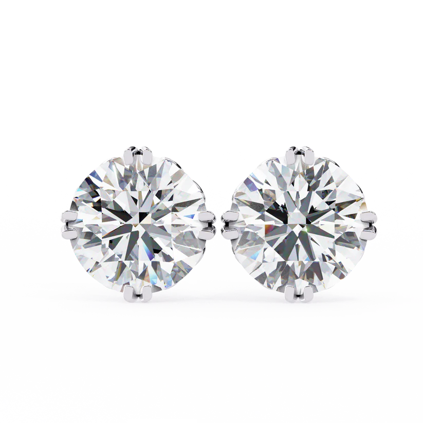 Elegant Filigree Basket Diamond Stud Earrings – Timeless Luxury 925 Silver
