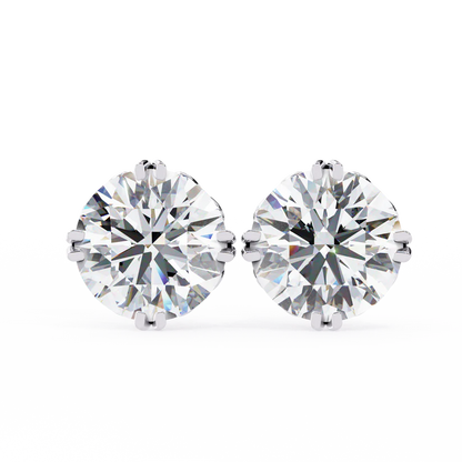Elegant Filigree Basket Diamond Stud Earrings – Timeless Luxury 925 Silver