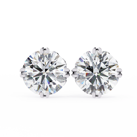 Elegant Filigree Basket Diamond Stud Earrings – Timeless Luxury 925 Silver