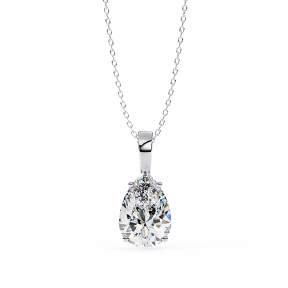 Featuring a Beautiful Teardrop-Shaped Pendant that Adds Elegance to Any Outfit in 925 Silver (1CT)