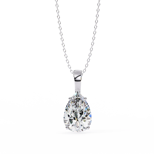 Featuring a Beautiful Teardrop-Shaped Pendant that Adds Elegance to Any Outfit in 925 Silver (1CT)