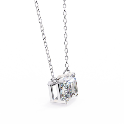 Radiant-cut diamond with brilliant sparkle 925 SILVER (0.7 CT)