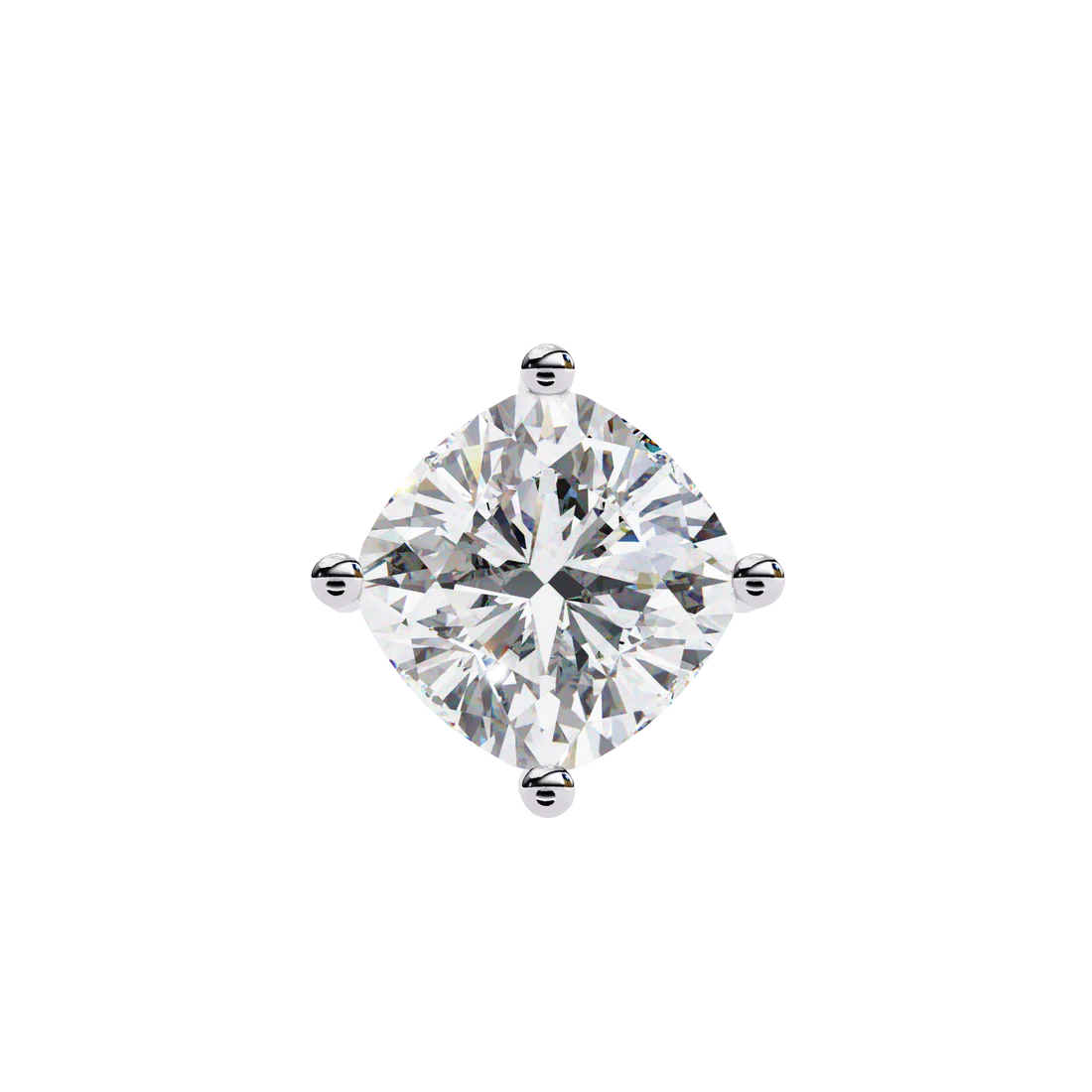 Cushion-Cut Diamond Solitaire Pendant – Delicate Necklace with Timeless Sparkle in 925 Silver (1CT)