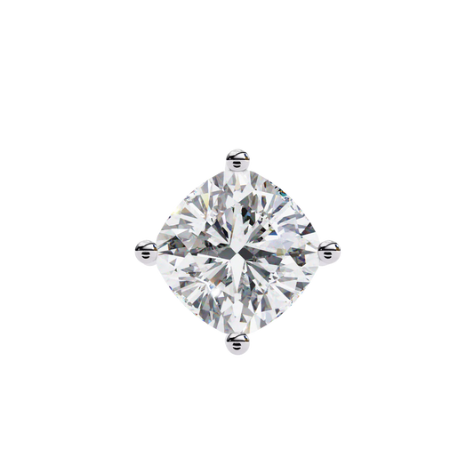 Cushion-Cut Diamond Solitaire Pendant – Delicate Necklace with Timeless Sparkle in 925 Silver (1CT)
