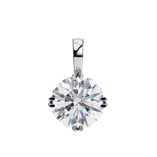 Timeless Solitaire Round Diamond Pendant – Minimalist Elegance in 925 Silver (1 CT)