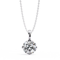 Timeless Solitaire Round Diamond Pendant – Minimalist Elegance in 925 Silver (1 CT)