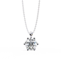 Classic Round Diamond Solitaire Pendant in 925 Silver (1CT)