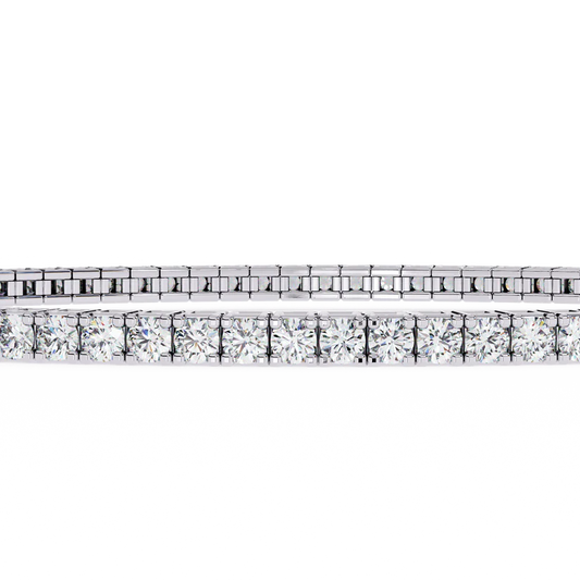 Elegant Diamond Tennis Bracelet Featuring Sparkling Round-Cut Diamonds In A Timeless Design 925 Silver